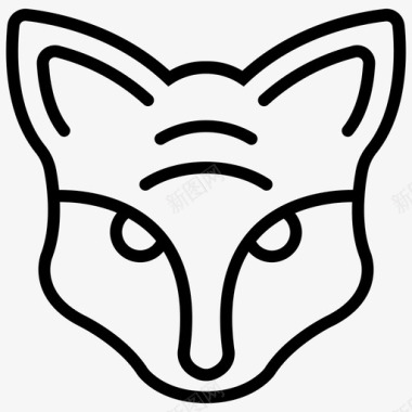 狐狸森林动物狐狸脸图标