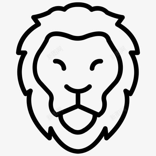 狮子吼叫野生动物svg_新图网 https://ixintu.com 野生动物 狮子 吼叫 动物 轮廓