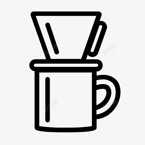 倒在咖啡上过滤杯子svg_新图网 https://ixintu.com 咖啡 倒在 过滤 杯子 发亮