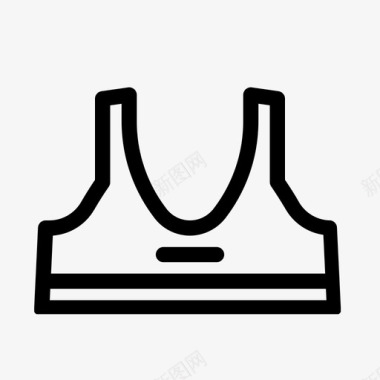 运动胸罩内衣服装图标