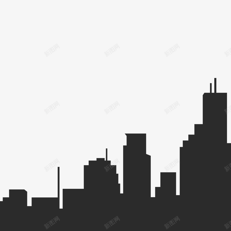 cityskylinesilhouette21赛博朋克潮流png免抠素材_新图网 https://ixintu.com 赛博 朋克 潮流