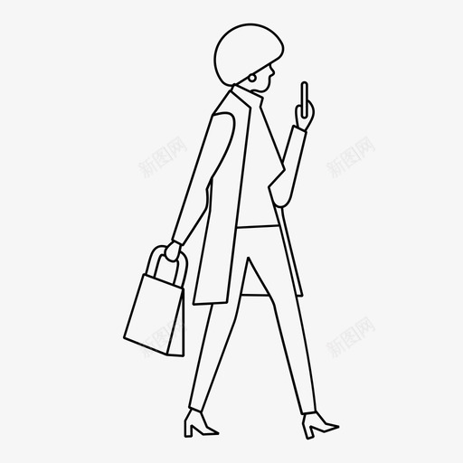 女士步行电话非洲包svg_新图网 https://ixintu.com 女士 步行 电话 非洲 包购物 购物 人行