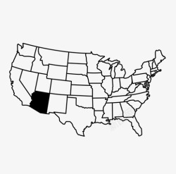 美国大陆亚利桑那州西南部州高清图片