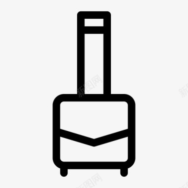 带轮子的手提箱公文包旅馆图标