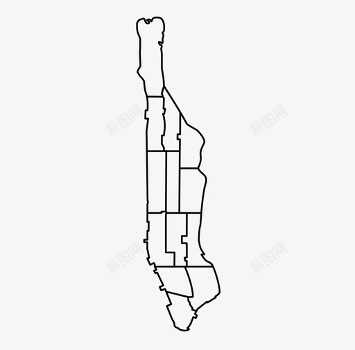 曼哈顿社区地区地图svg_新图网 https://ixintu.com 曼哈顿 社区 地图 纽约 地区