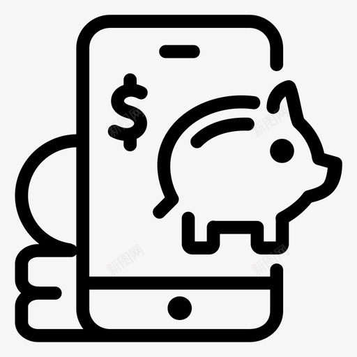 手机储蓄硬币在线svg_新图网 https://ixintu.com 手机 储蓄 硬币 在线 存钱 银行 理财