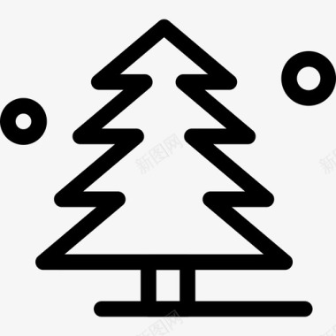 树圣诞节松树图标