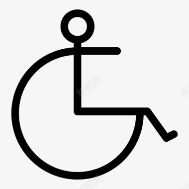 轮椅残疾人标志图标