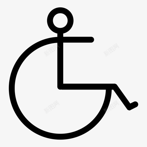 轮椅残疾人标志svg_新图网 https://ixintu.com 残疾人 轮椅 标志 标志符 符号 医学 元素