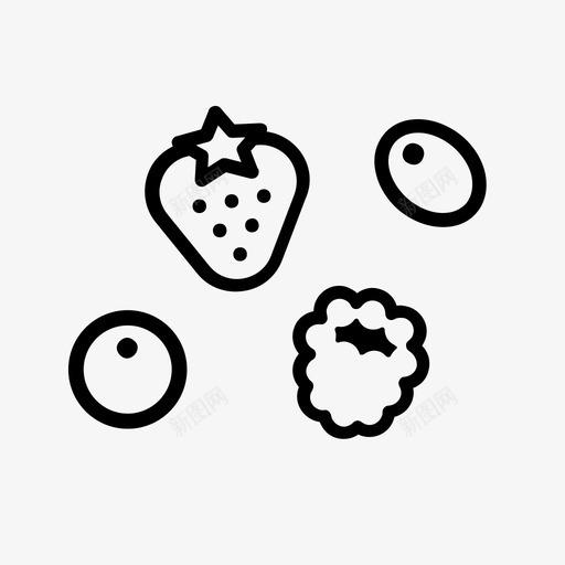 混合浆果水果覆盆子svg_新图网 https://ixintu.com 混合 浆果 水果 覆盆 盆子 草莓