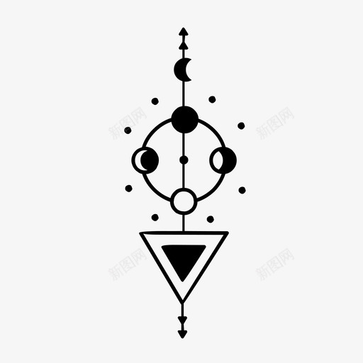 几何抽象月亮svg_新图网 https://ixintu.com 几何 抽象 月亮 形状 三角形