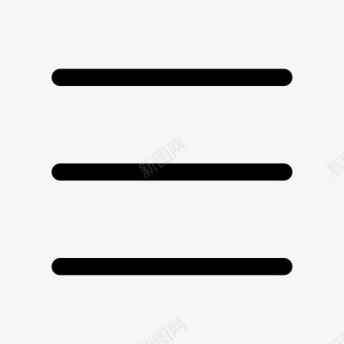 汉堡包菜单条线图标