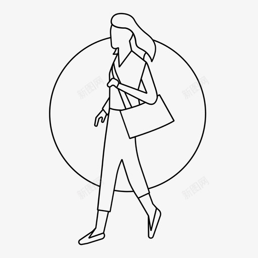 女人走路成人包svg_新图网 https://ixintu.com 女人 走路 成人 包商务 商务 购物 工作 作人 背景