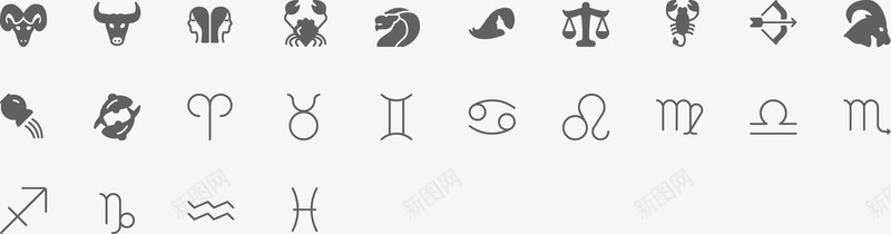 iconZodiacs十二星座图标常用小图标png免抠素材_新图网 https://ixintu.com 图标 十二星座 常用