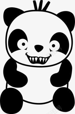 熊猫鬼脸搞笑熊猫熊图标