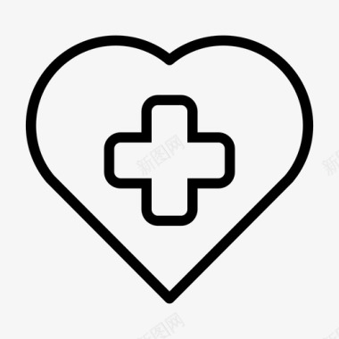 心脏护理爱医疗图标