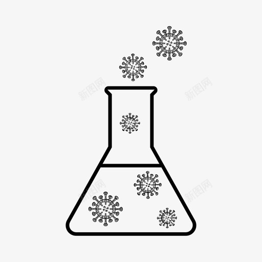 试管细菌锥形瓶svg_新图网 https://ixintu.com 试管 细菌 锥形 科学 病毒