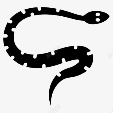 蛇蟒蛇动物雕文图标