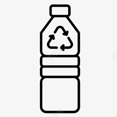 再生塑料瓶子再利用图标