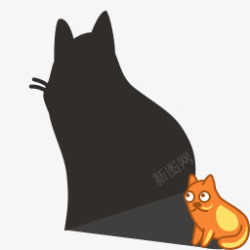 猫咪的影子理想图标图标素材
