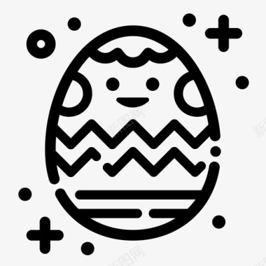 复活节彩蛋快乐基督教徒节日图标
