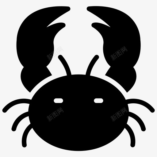 螃蟹蟹爪海蟹svg_新图网 https://ixintu.com 螃蟹 蟹爪 海蟹 海鲜 动物 雕文 图标