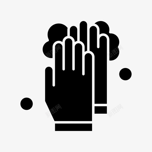 手套防护橡胶手套svg_新图网 https://ixintu.com 手套 防护 橡胶 洗手 雕文