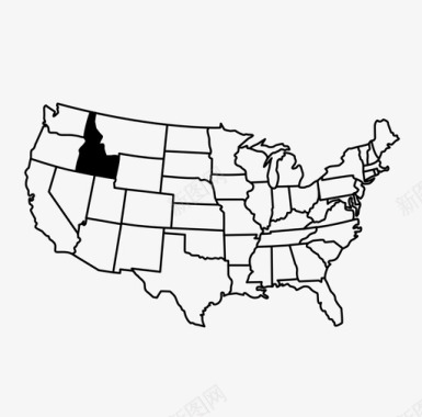 爱达荷州美国州图标