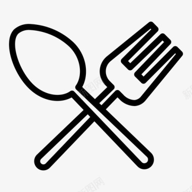 采购产品勺子和叉子勺子和叉子炊具图标