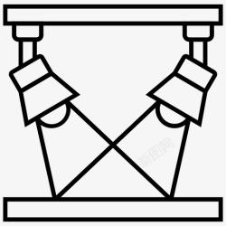 聚光灯轮廓矢量聚光灯迪斯科灯舞台灯高清图片