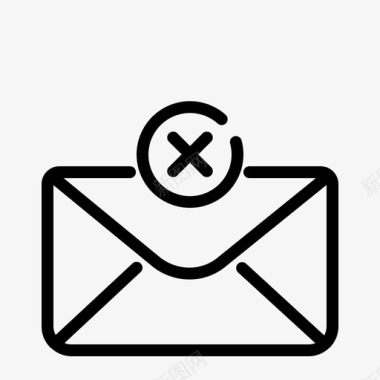 失败信封信件图标