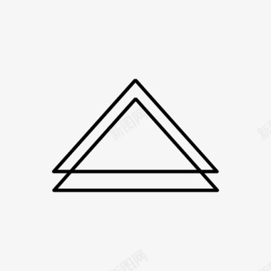 三角办公文具尺子图标