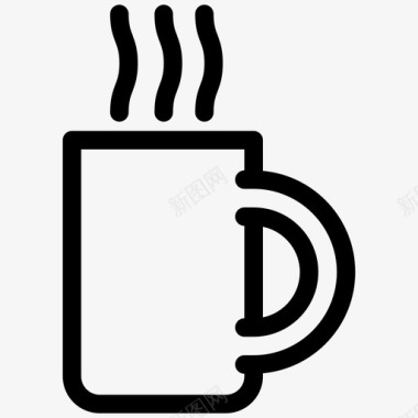热咖啡饮料马克杯图标