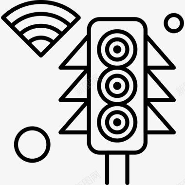 交通信号物联网wifi图标