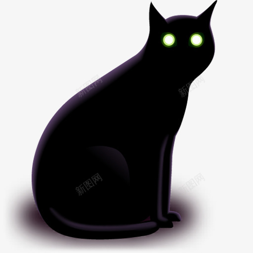 黑猫图标png免抠素材_新图网 https://ixintu.com 黑猫 图标