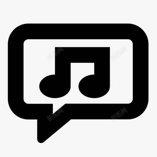 音乐信息聊天笔记svg_新图网 https://ixintu.com 音乐 信息 聊天 笔记 歌曲 曲调 口哨 小号