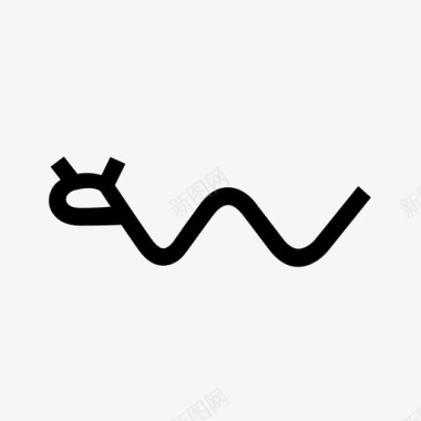 角毒蛇字母表f图标