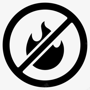 无火禁止危险图标