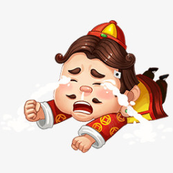 地主哭棋牌素材