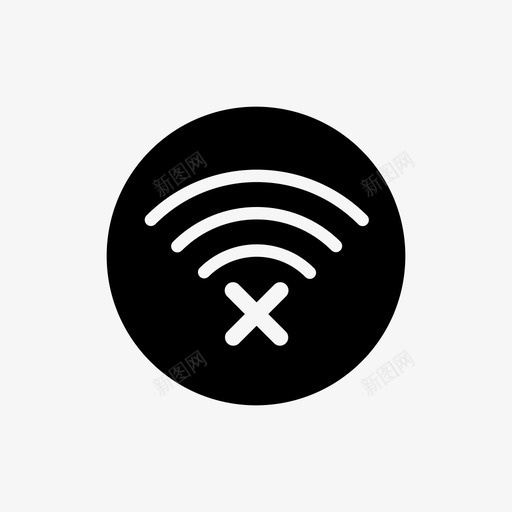 WiFi不在线svg_新图网 https://ixintu.com 不在 在线