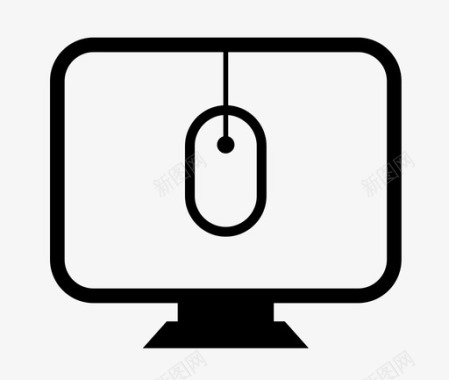 计算机硬件显示器鼠标图标