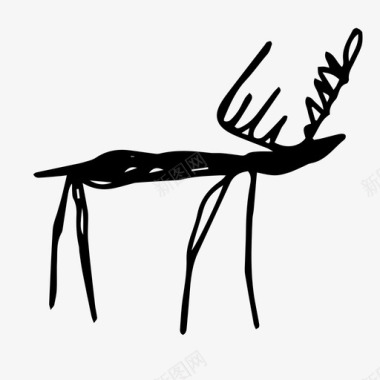 鹿动物雄鹿图标