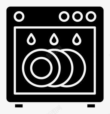 采购产品洗碗机洗碗机厨房配件图标