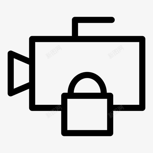 闭路电视摄像机安全系统svg_新图网 https://ixintu.com 安全 闭路电视 摄像机 系统 监控 技术 工具
