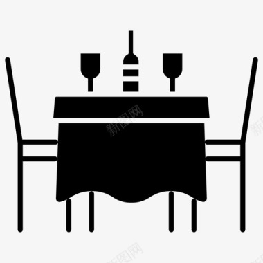 餐桌晚餐日期餐厅图标