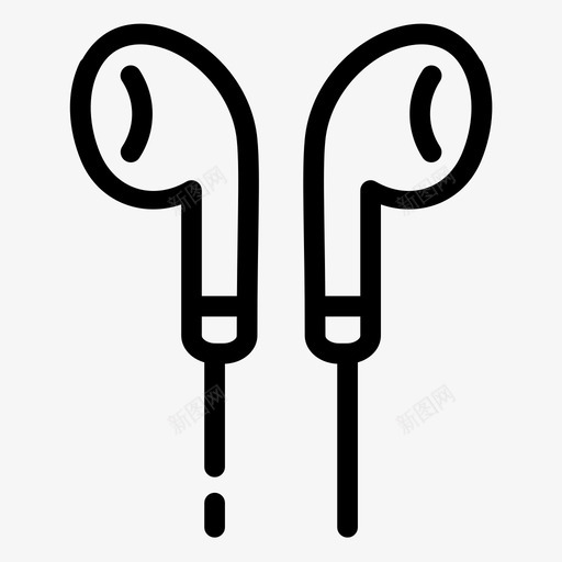 耳机airpod音乐svg_新图网 https://ixintu.com 耳机 音乐 多媒体 按钮