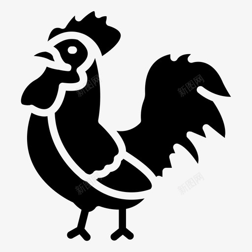 公鸡鸡母鸡svg_新图网 https://ixintu.com 公鸡 鸡鸡 母鸡 动物 图标 雕文