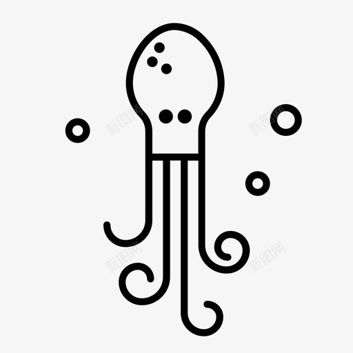 章鱼怪物海洋svg_新图网 https://ixintu.com 海洋 章鱼 怪物 海鲜 水下