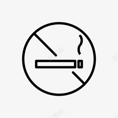 禁烟瘾君子区域图标
