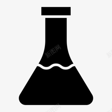 烧瓶过敏原化学图标